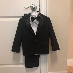 Boys’ black tuxedo suit